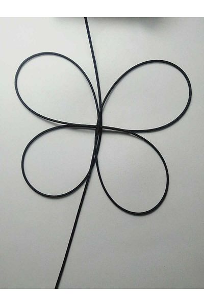 Eskişehir hobi sanat Medium Thickness 1.5 mm Black Cevşen String - 1 Meter Necklace and Amulet String