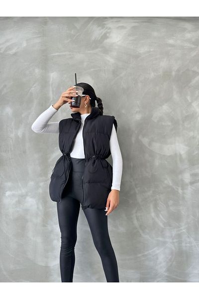 Avakado Women's Elastic Waist Puffer Vest
