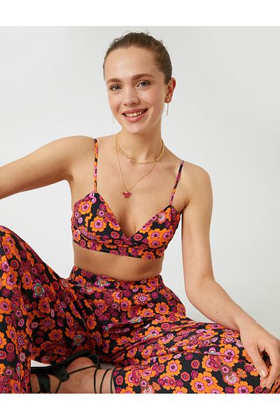 Koton Geblümtes Bustier mit Trägern