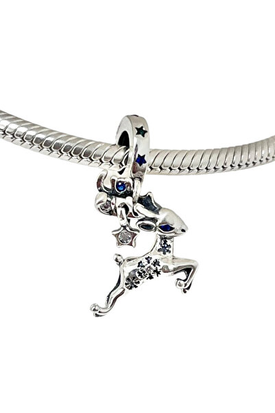 Dumledo Yeniyıl Geyiği Charm | 925 Ayar Gümüş