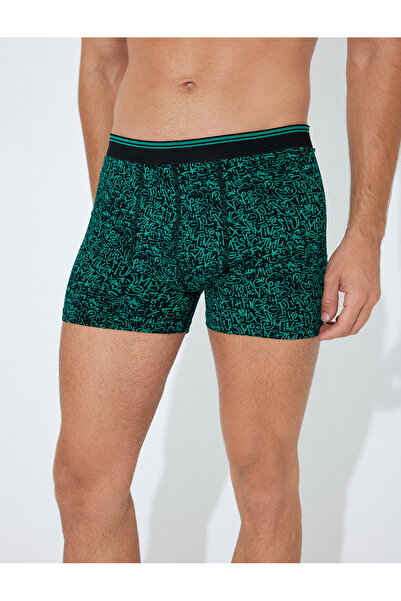 Koton Cotton Elastic Band 3-Piece Boxer Set - Multi-Colored Printed