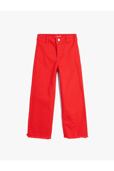 Koton Jeans mit weitem Bein und Taschen aus Baumwolle – Jeans mit weitem Bein