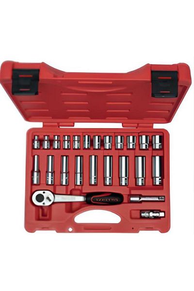 İzeltaş 14000005134 3/8'' Six Corner Socket Wrench Set 24 Pieces