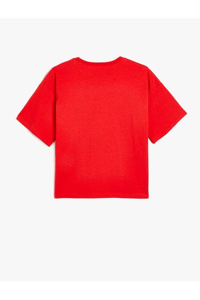 Koton 23 April Printed Cotton T-Shirt - Crew Neck, Short Sleeve