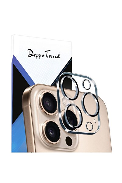 Deppo Trend iPhone 15 Pro/15 Pro Max Uyumlu Kamera Koruyucu Temperli Cam Çizi...