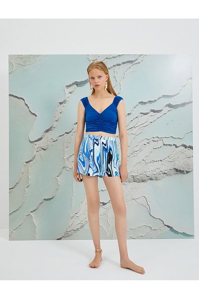 Koton Şahika Ercümen - tílko Drapeli Crop