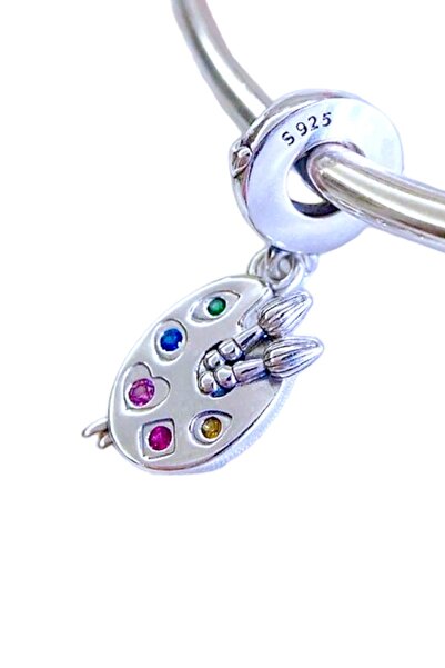 Dumledo Ressam Paleti Charm | 925 Ayar Gümüş
