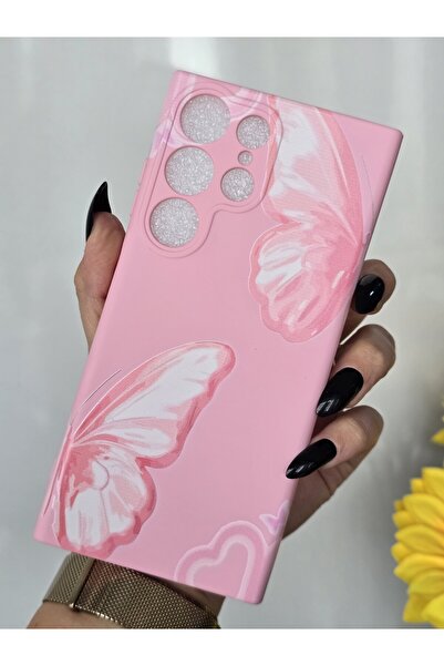 Magic Ring حافظة مطبوعة على شكل فراشة مخملية داخلية متوافقة مع هاتف Samsung G...