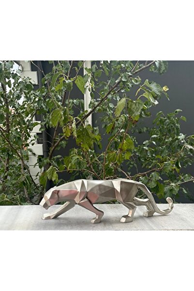 Panega Design Gümüş kaplan heykel