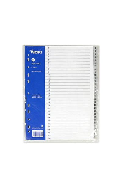 Noki Bookmark Pp 1-31 Number