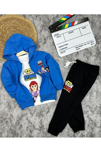 ARBİ kids Boy's Brawl Stars Cardigan Triple Combo