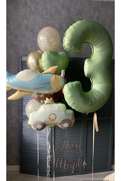 Partifabrik مجموعة بالونات مركبة ذات 3 أحجار ذات طابع قديم