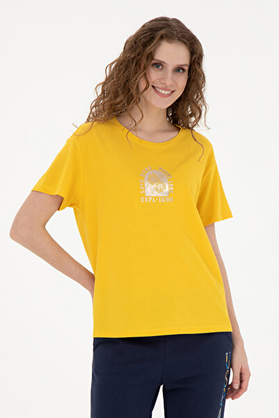 U.S. Polo Assn. تي شيرت سافران نسائي - رقبة دائرية،50281795-VR043