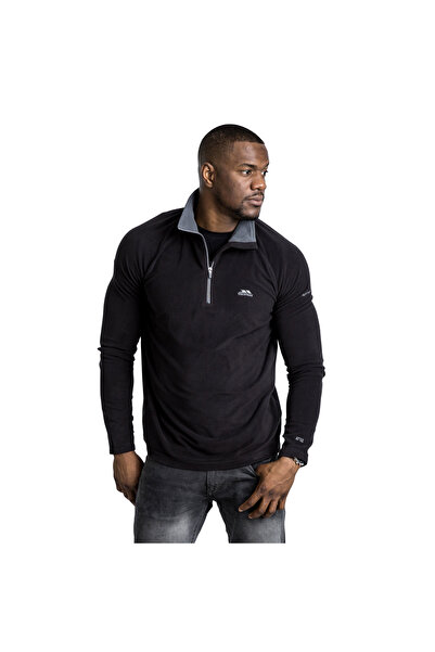 Trespass Blackford - Microfleece At100 Ανδρικό μαύρο φλις ERKEK POLAR MAFLMFN10001