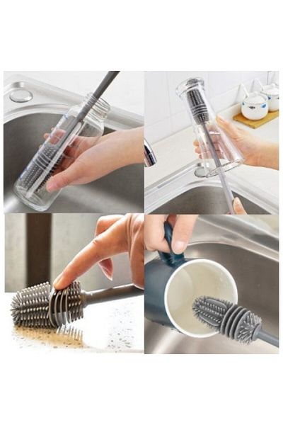 Sevagah 360 Degree Baby Bottle Vase Jar Thermos - Cleaning Brush 2 Pieces