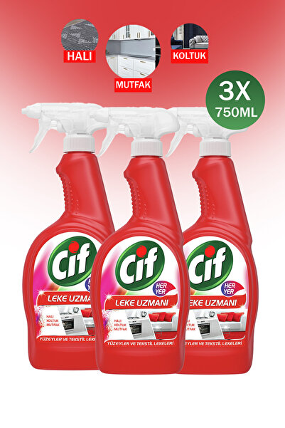 Cif Her Yer Leke Uzmanı Çok amaçlı Leke Çıkarıcı 3x750 ml