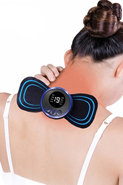 Genel Markalar Kas Rahatlatıcı Mini EMS Masaj Bandı – 8 Farklı Mod ve LCD Ekr...