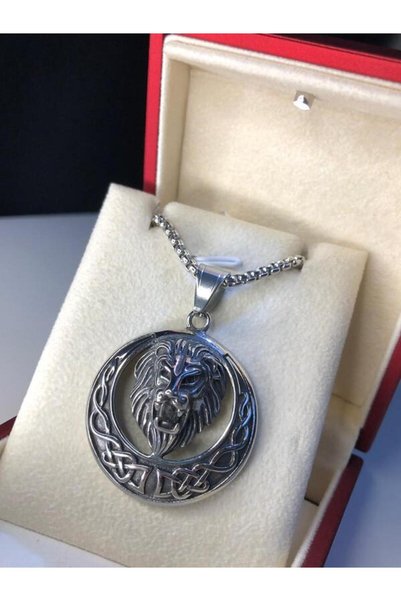 GWOMA Lion Gothic Men's Steel Necklace • in Lighted Box • Pendant for Lover •...