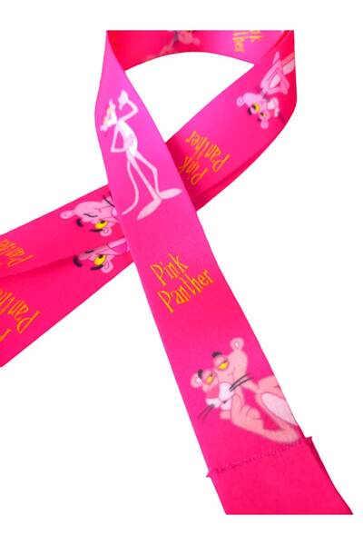 DODO BONE Pink Panther Card Strap Lanyard, Collar Strap Lanyard, Phone Strap and Purple Plastic Horizontal Card Holder