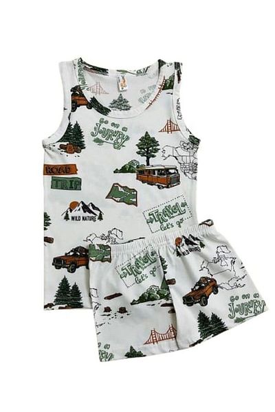 elmas kids Boy's Cotton Ecru Athlete Boxer Set
