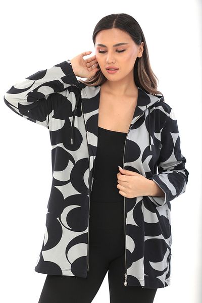 Lady Majestic 1st Quality Anti-Sweat 100% Cotton Hooded Plus Size Cardigan