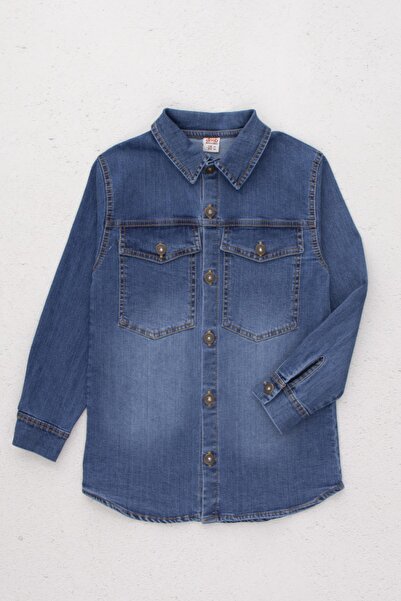 DMB KİDS Dmb men's denim shirt - blue