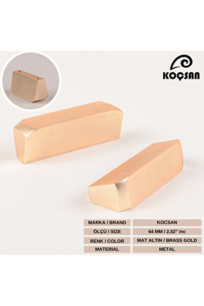 KOÇSAN Mâner cuarț auriu mat 64 mm Mobilier de bucătărie de lux Mâner sertar dulap