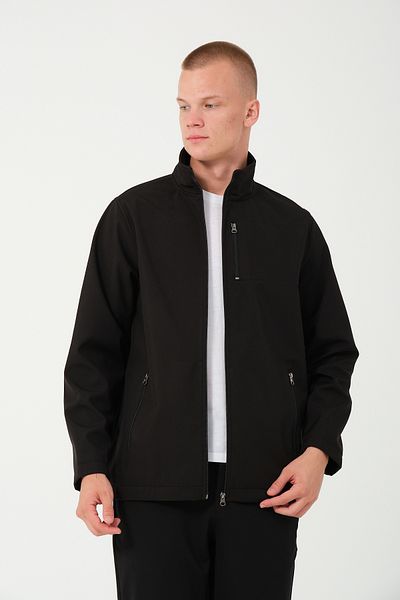 Bonesti Black Men's Waterproof Softshell Coat