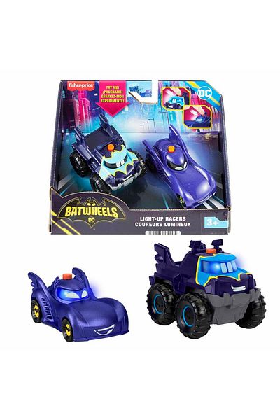 FISHER PRICE Batwheels Lighted Racers - Bam & Buff 2 pachete HML25