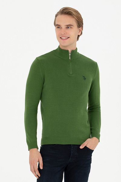 U.S. Polo Assn. Pulover verde pentru bărbați 50277114 -VR054
