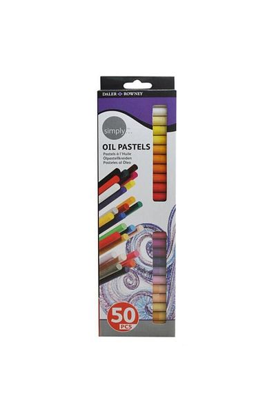 Daler Rowney Simply 50 Color Oil Pastel Paint Set / D 157 500 050