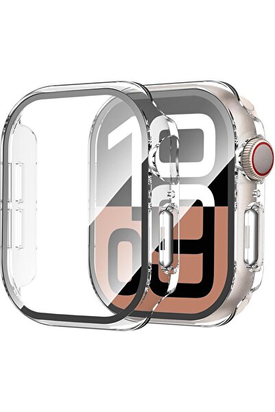 İncisoft Apple Watch Seri 10-11 42mm Uyumlu Kasa Ve Ekran Koruyucu 360 Tam Koruma Kapak Kılıf