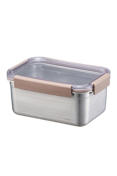 Lock & Lock Locknlock 1.5 Lt Stainless Steel Oven and Storage Container - Quadrangle Locked, Brown