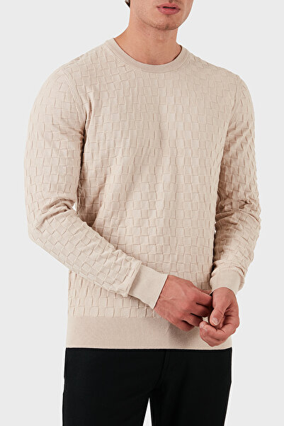 Calvin Klein Pamuklu Slim Fit Bisiklet Yaka Kazak K10K113747ACE Erkek KAZAK K10K113747 ACE