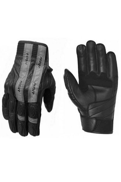 Prosev 4138 Leather Gloves Black-grey