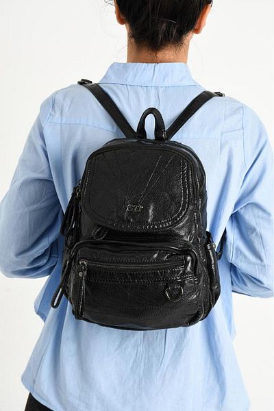 Baginn Y.S.Leather Mini Size Women's Backpack Vegan Leather Backpack 27*20 cm Soft Texture Multi Pocket