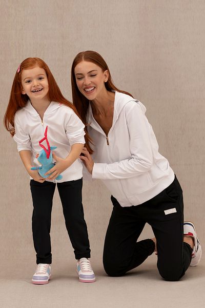 U.S. Polo Assn. Бял суичър за момиче с качулка - 50276926 -Vr013