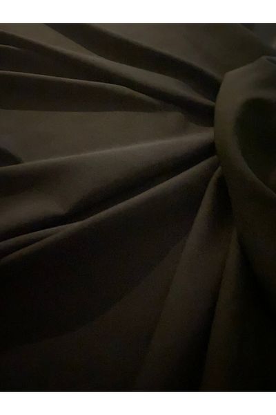 feminen كريب أسود مع كريب ليكرا مزدوج لون أسود (1 متر)