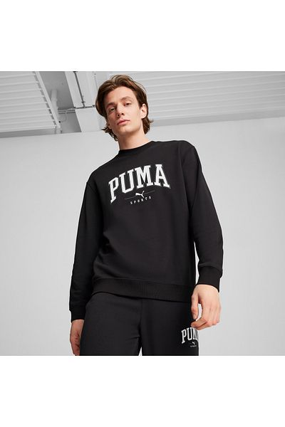 Puma Мъжки черен суитшърт с кръгло деколте Squad