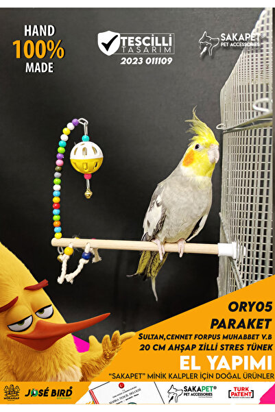 SAKAPET Tünekli stres Topu Cennet Papağanı Sevda Papağanı Forpus Muhabbet Kuş...