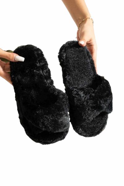 Behtah Kundura Fluffy Cross Model - Women's and Girls' Home Slippers, Dowry and Bundle Slippers, Silent Sole