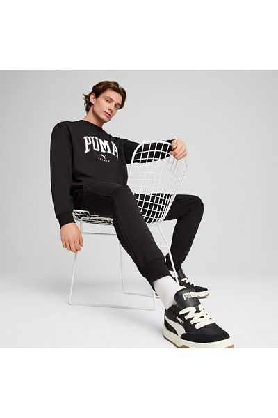 Puma Мъжки черен суитшърт с кръгло деколте Squad