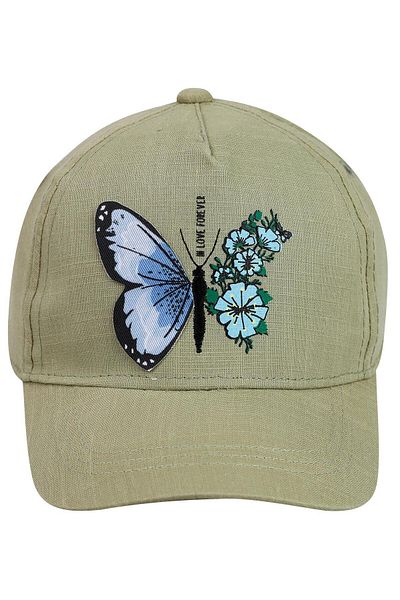 Kitti Green Butterfly Patterned Girl's Hat