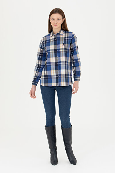 U.S. Polo Assn. Kadın Lacivert Uzun Kollu Gömlek 50277624-VR033