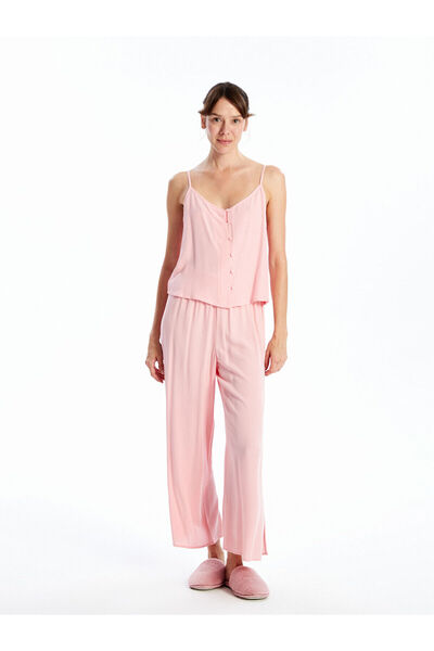 LC Waikiki Lw - Damen-Pyjama-Set mit V-Ausschnitt und Trägern