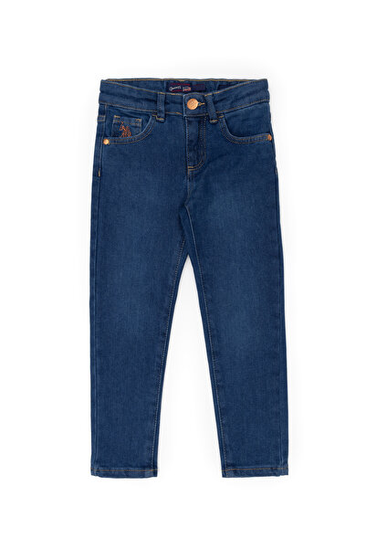 U.S. Polo Assn. Kız Çocuk Mavi Jean Pantolon 50275525-DN0022