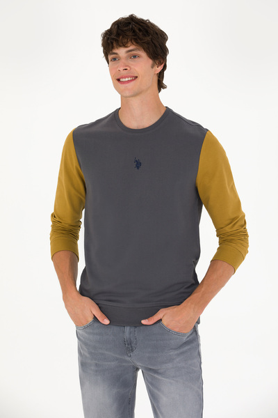 U.S. Polo Assn. سويت شيرت أنثراسايت للرجال 50274002-VR006