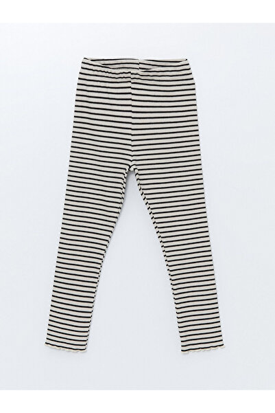 LC Waikiki Lcwk Beli Lastikli Çizgili Kız Bebek Tayt