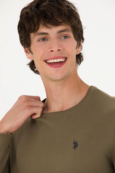U.S. Polo Assn. سترة كاكي أساسية للرجال -50275848-VR027