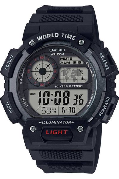 Casio ساعة يد رقمية للرجال - Ae-1400wh-1avdf